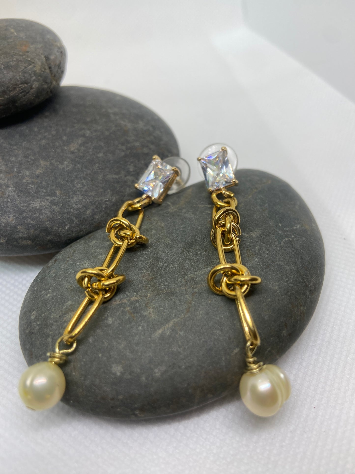 Alexa Chain and Pearl Earrings